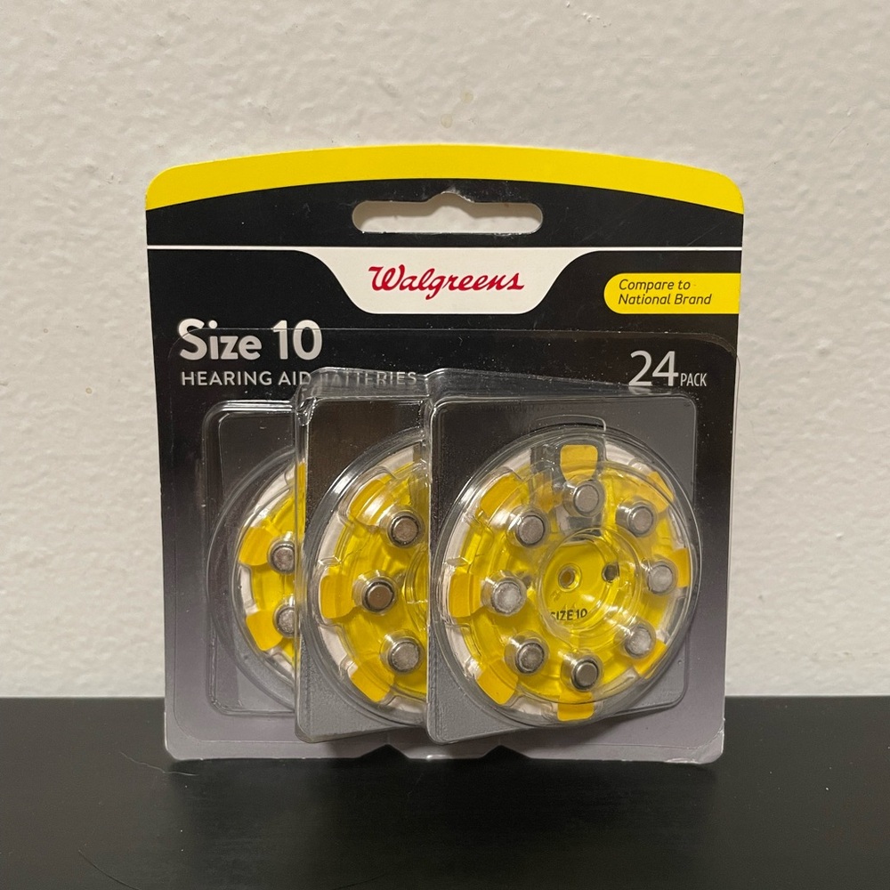 Size 10 Hearing Aid Batteries 24 Pack NEW SEALED Walgreens Premium Zinc Air